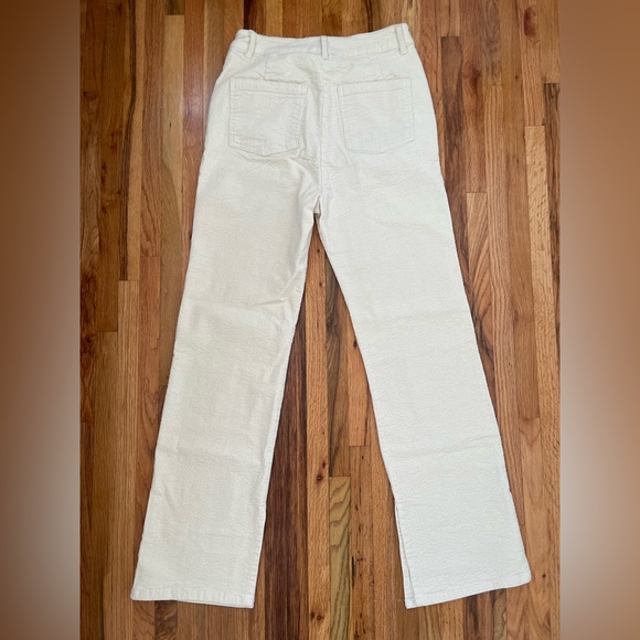 NWT Lulus Ivory Corduroy Straight leg pants - Picture 3 of 7